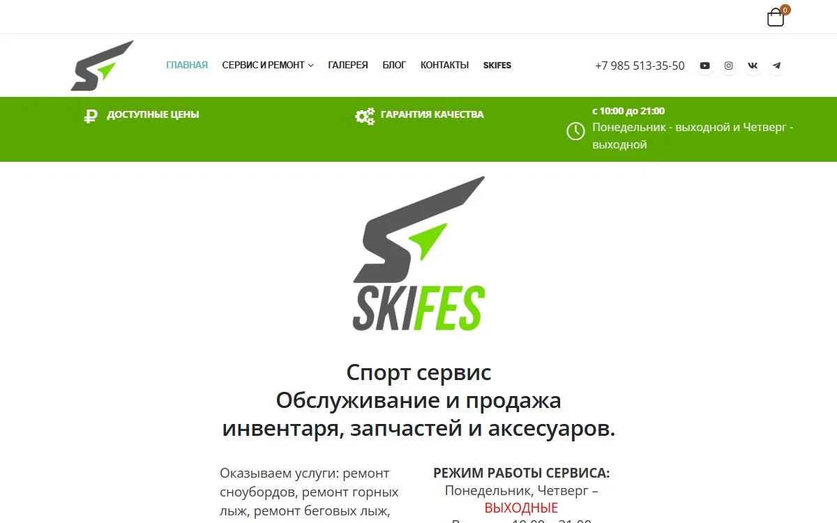 Снимок сайта SkiFes